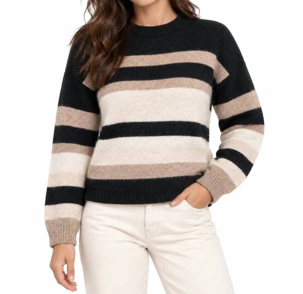 NEW RD STYLE long sleeve pull on sweater in stripe